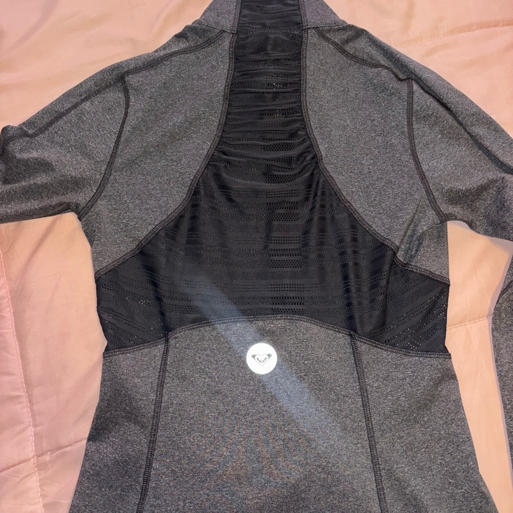 Roxy Gray Full-Zip Utility Jacket - image 2